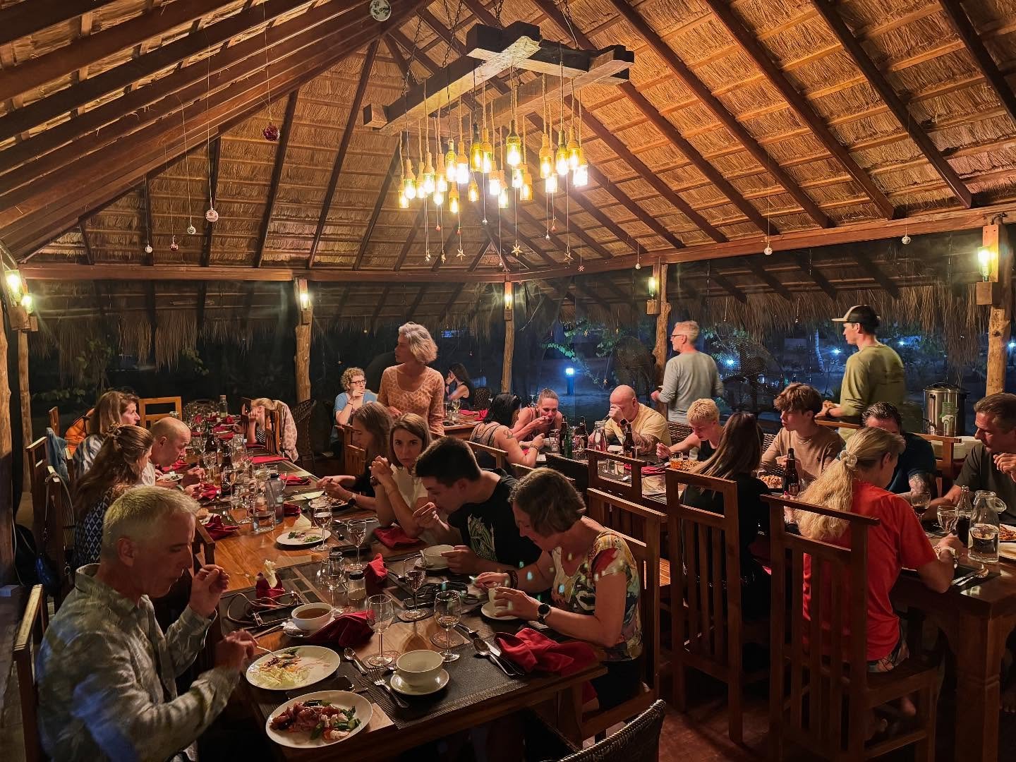 Guests dining at the signature restaurant